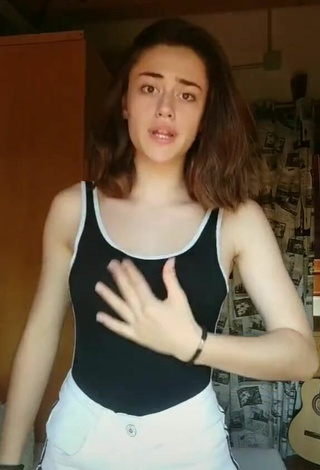 2. Sexy Alba Castello in Black Tank Top