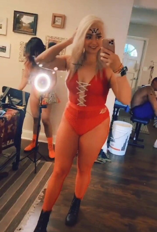 4. Pretty Alexandria Knight in Red Bodysuit