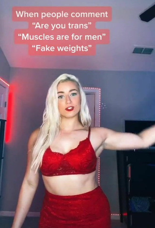 1. Cute Alexandria Knight in Red Bra