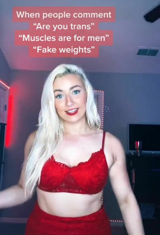 Cute Alexandria Knight in Red Bra