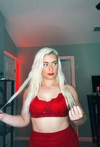 Hot Alexandria Knight in Red Bra