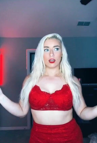 Titillating Alexandria Knight in Red Bra