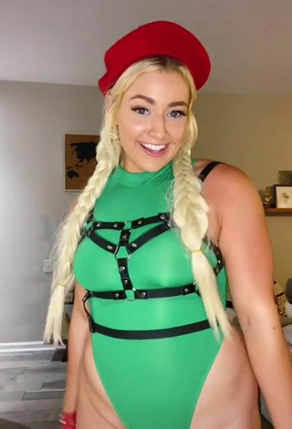 Sexy Alexandria Knight in Green Bodysuit