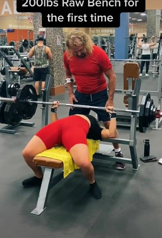 3. Hot Alexandria Knight Shows Butt while doing Sports Exercises