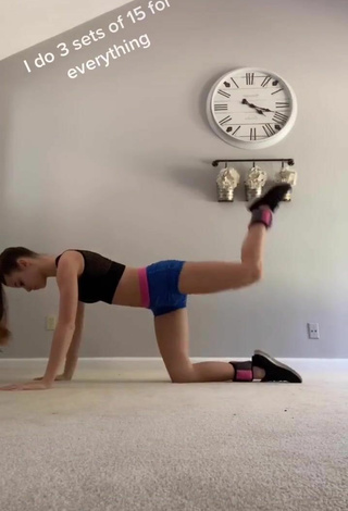 3. Sultry Alexis Dudley in Sport Bra while doing Fitness Exercises