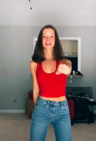 4. Luscious Alexis Dudley in Red Tank Top