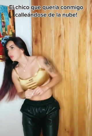 5. Titillating Adriana Valcárcel in Golden Crop Top