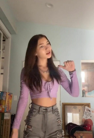 2. Sultry Hali'a Beamer in Purple Crop Top