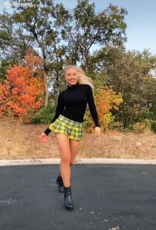 Fine Altasweet in Sweet Skirt in a Street while doing Dance