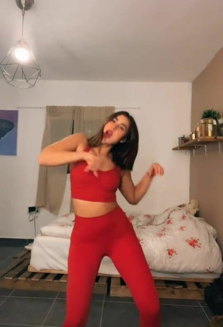 4. Sultry Angel Baranes in Red Leggings