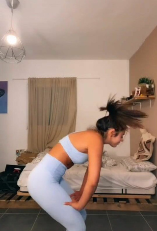 3. Sexy Angel Baranes in Blue Leggings