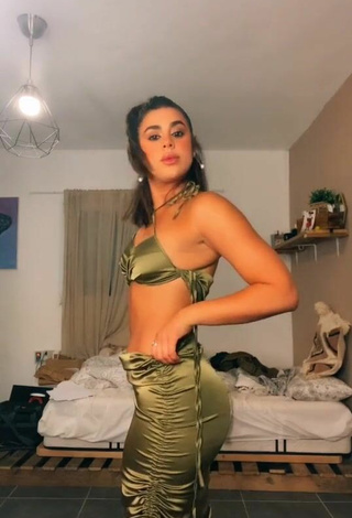 Sultry Angel Baranes in Olive Hot Top