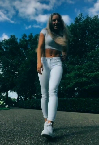 2. Sultry Anne & Maaike Hemmer in White Tight Pants