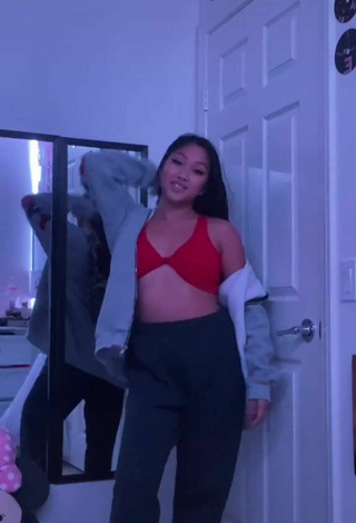 Fine Anneston Pisayavong in Sweet Red Crop Top