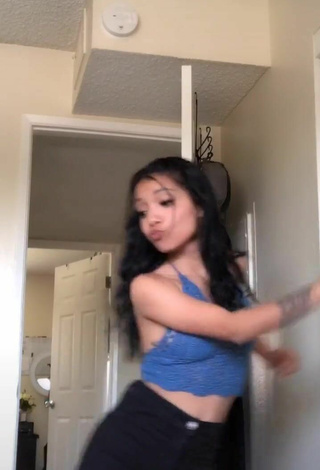 Luscious Ashley Valdez in Blue Crop Top