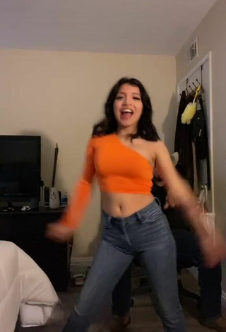 4. Titillating Ashley Valdez in Orange Crop Top