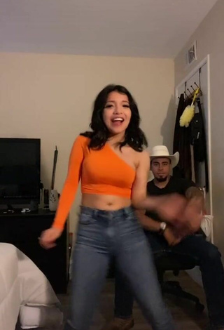 5. Titillating Ashley Valdez in Orange Crop Top