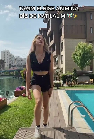 3. Sexy Asya Burcum in Crop Top at the Pool