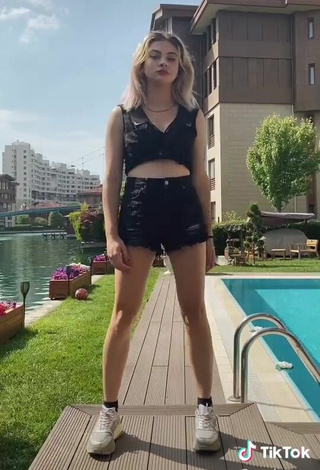 5. Sexy Asya Burcum in Crop Top at the Pool