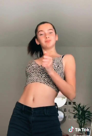 3. Titillating Ava Clark in Leopard Crop Top