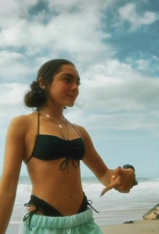 2. Magnetic Avani Gregg in Appealing Black Bikini at the Beach