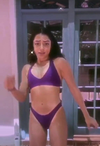 2. Gorgeous Avani Gregg in Alluring Violet Bikini