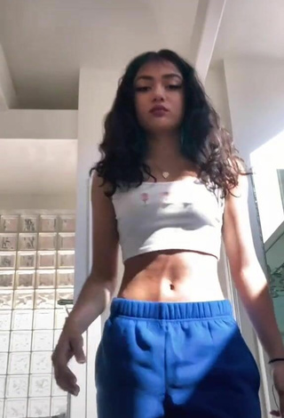 Hot Avani Gregg in White Crop Top