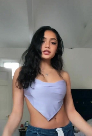 Beautiful Avani Gregg in Sexy Purple Crop Top