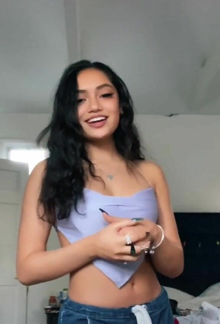 4. Beautiful Avani Gregg in Sexy Purple Crop Top