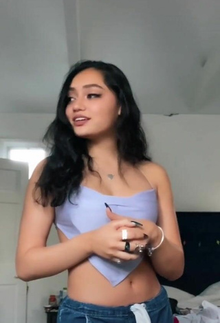 5. Beautiful Avani Gregg in Sexy Purple Crop Top