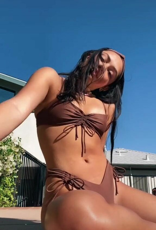 4. Dazzling Avani Gregg in Inviting Brown Bikini