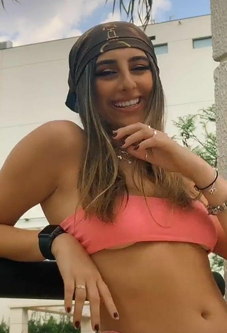 3. Erotic Bia Herrero in Peach Bikini (Underboob)