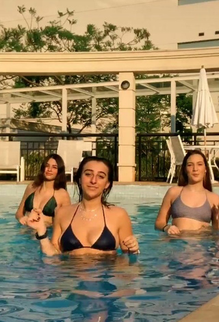 4. Titillating Bia Herrero in Black Bikini Top at the Pool