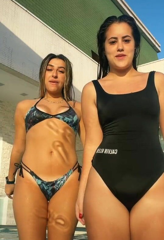 3. Sexy Bia Herrero in Bikini at the Swimming Pool