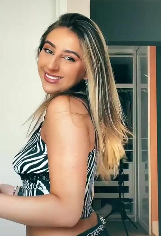 5. Sexy Bia Herrero in Zebra Top