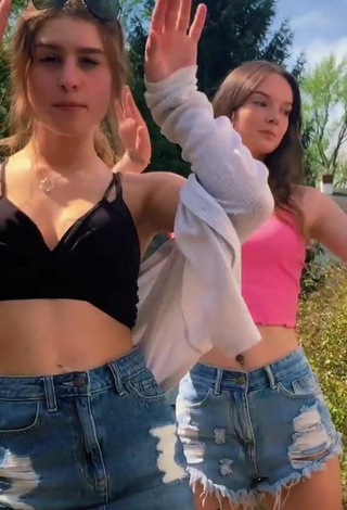 Sexy Bri Powell in Pink Crop Top