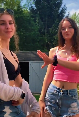 4. Sexy Bri Powell in Pink Crop Top