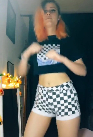 3. Sultry Brooklyn Jade in Checkered Crop Top