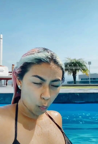 3. Sexy _nenavil_ in Black Bikini Top at the Swimming Pool