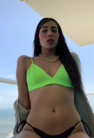 Cute Alexia García Shows Cleavage in Bikini Top