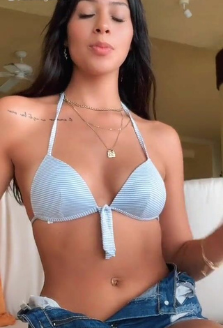 2. Sweetie Alexia García in Blue Bikini Top