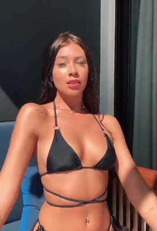 Sexy Alexia García in Black Bikini