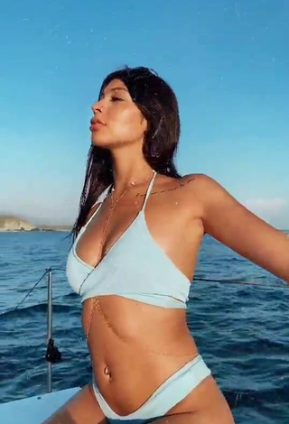 3. Alexia García Looks Erotic in Blue Bikini on a Boat