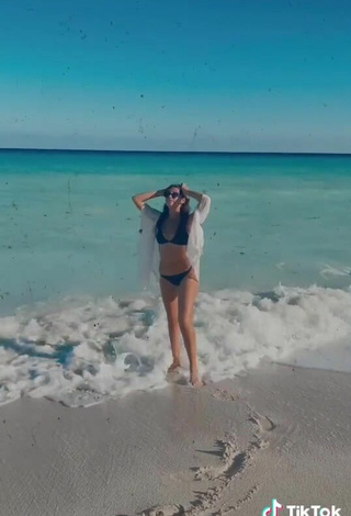 4. Alexia García in Nice Black Bikini at the Beach