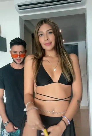 Hottest Alexia García in Black Bikini