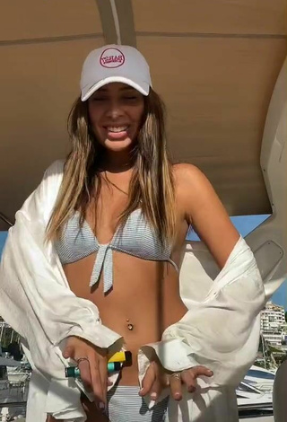 4. Pretty Alexia García in Grey Bikini