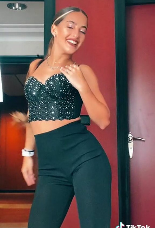 3. Luscious Ariadna Cabero Lemus in Black Crop Top