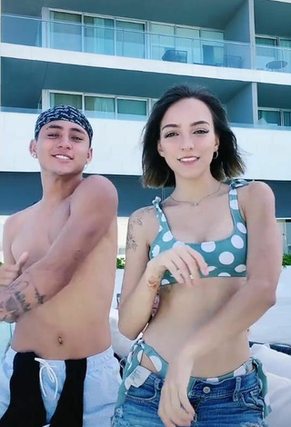 2. Titillating Audrey Ochoa in Polka Dot Bikini Top