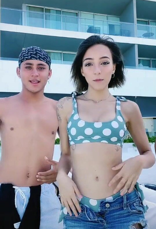 3. Titillating Audrey Ochoa in Polka Dot Bikini Top