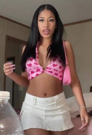 Sexy Aya Tanjali Shows Cleavage in Crop Top